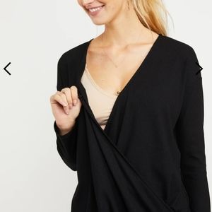 JESSICA SIMPSON LONG SLEEVE MATERNITY NURSING WRAP TEE